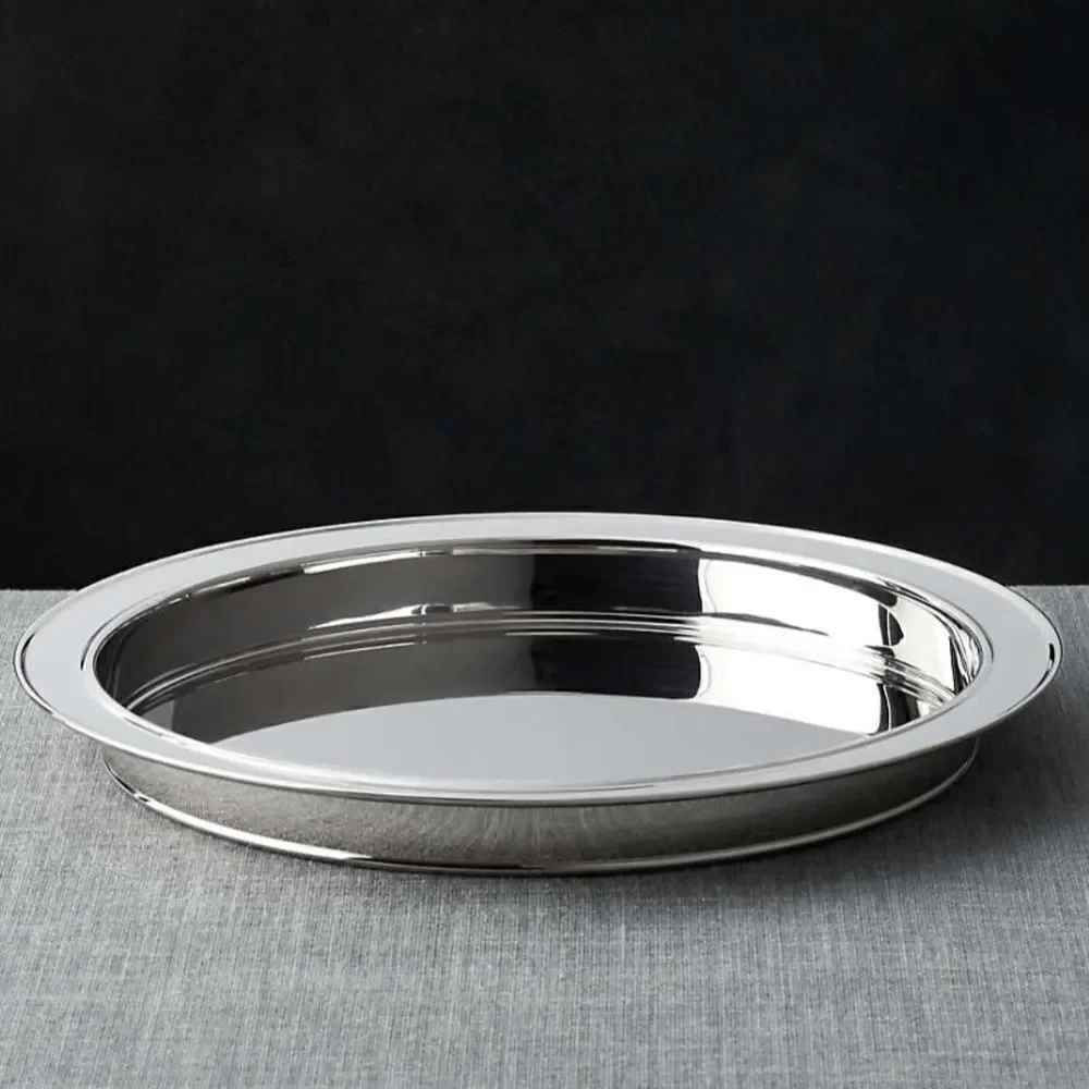 Crate & Barrel Crate Stainless Steel Serving Tray